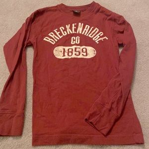 Breckinridge Colorado Long Sleeve Shirt, Red, GREAT CONDITION!